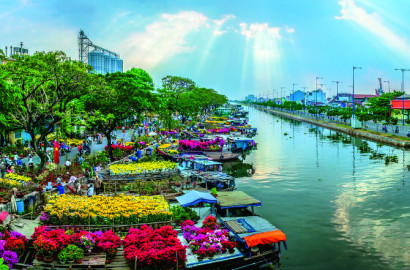 Ngày 17/1: TP.HCM khai mạc chợ hoa Xuân 'trên bến dưới thuyền' ở Quận 8